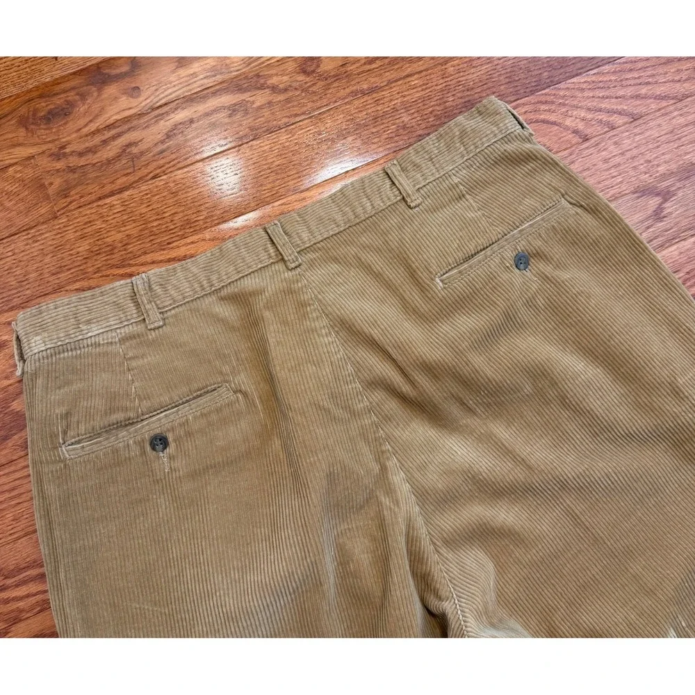 Vintage Polo Ralph Lauren Corduroy Pants Mens 36x30 Pleated USA Made Talon Zip